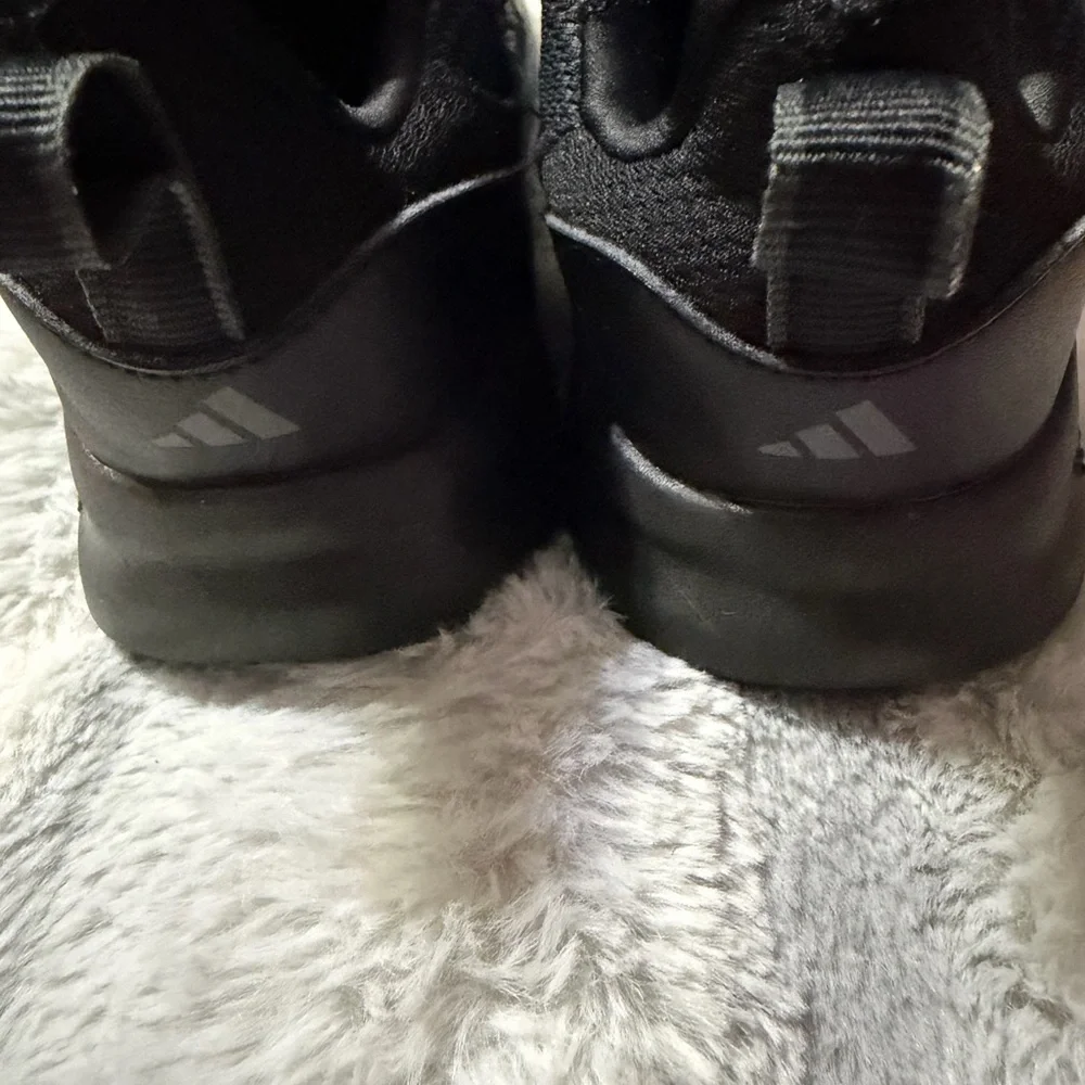 adidas Kids Black Knit Slip-On Sneakers